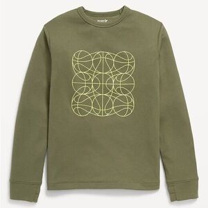 Old Navy Active Boys Green Long Sleeve Performance Shirt